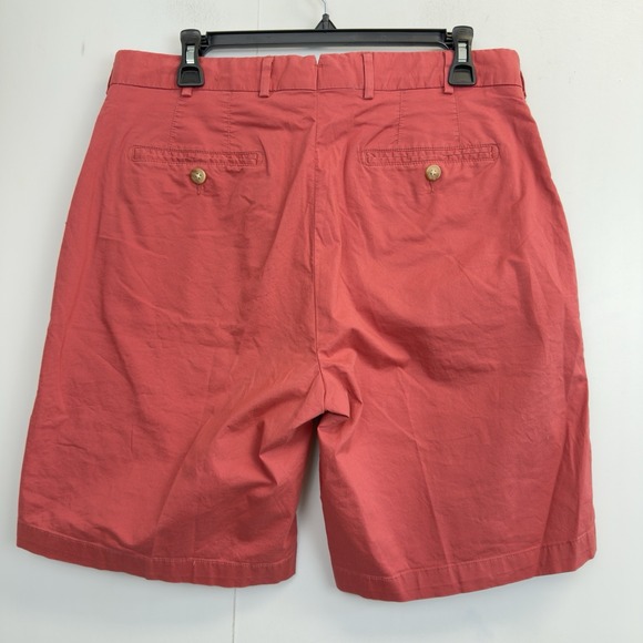 Peter Millar Shorts Men's 33 Red Golf Cotton Stretch Flat Front Chino Casual‎ 9" - Picture 4 of 6